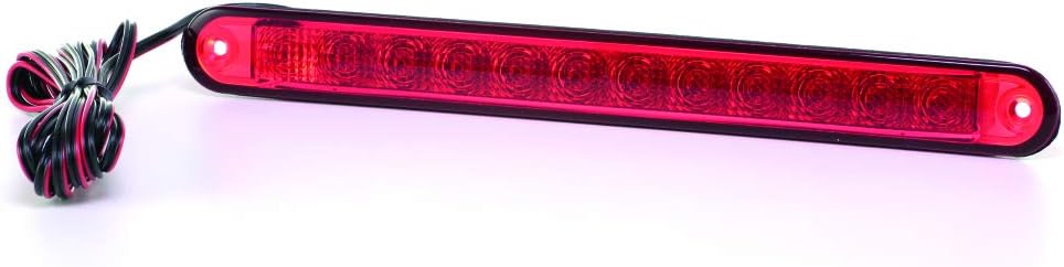 HELLA - Zusatzbremsleuchte - LED - 12V - Einbau - Lichtscheibenfarbe: rot - LED-Lichtfarbe: rot - Ka