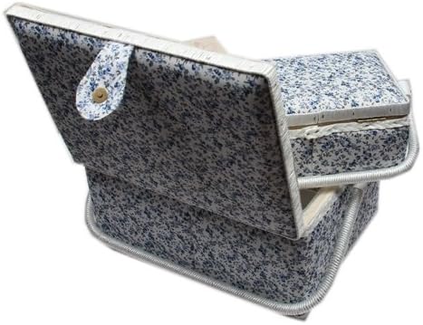 Ackermann Nähkorb-Set mit Tragegriff (1x gross und 1x mittel) + 1x kleine Accessoires-Box aus Metall