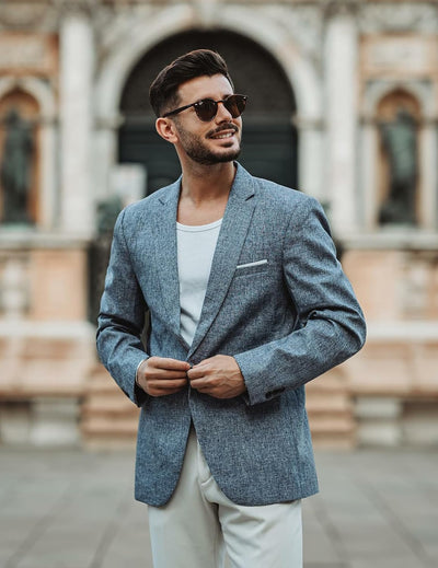 COOFANDY Herren Anzugjacke Sakko Sportlich Freizeit Blazer Regular Fit Männer Anzug EIN Knopf Busine