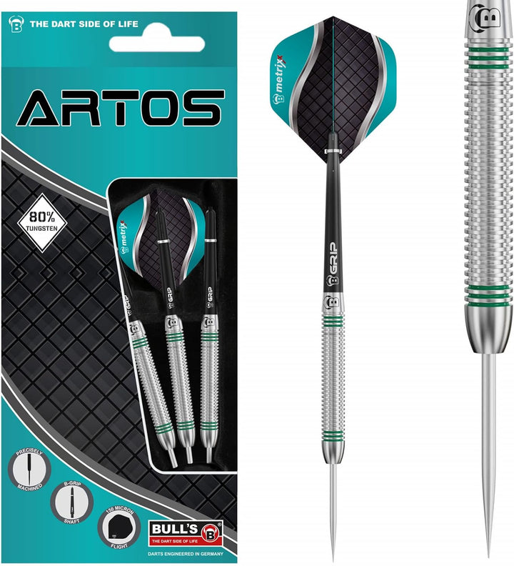 Artos Steel Dart, der Pro-Dart ohne viel Schnik-Schnak. Dartset mit 3 Dartpfeile aus 80 % Tungsten (