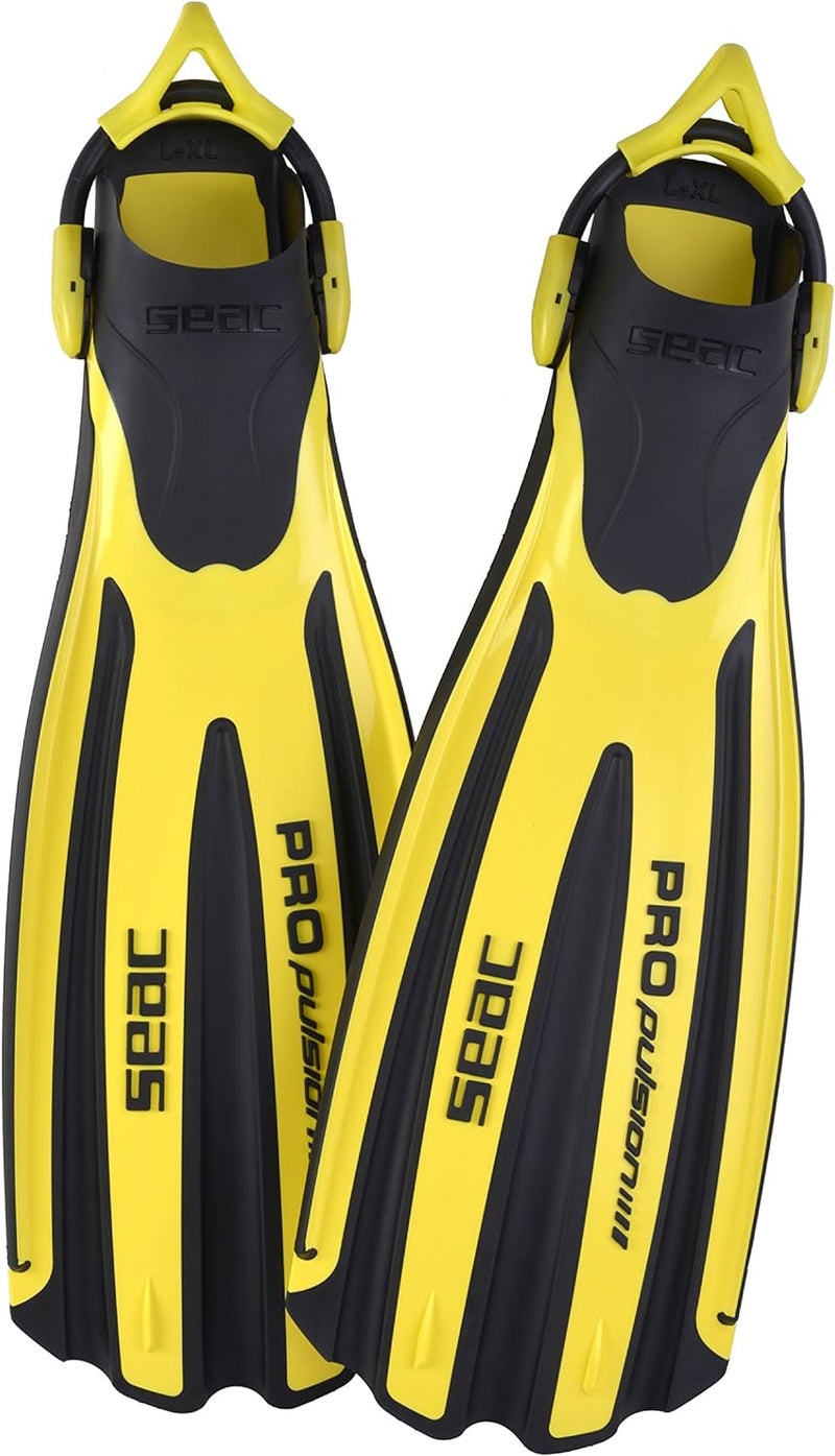 Seac PROPULSION S Geräteflossen mit Sling Straps (Bungees) Amarillo S/M, Amarillo S/M