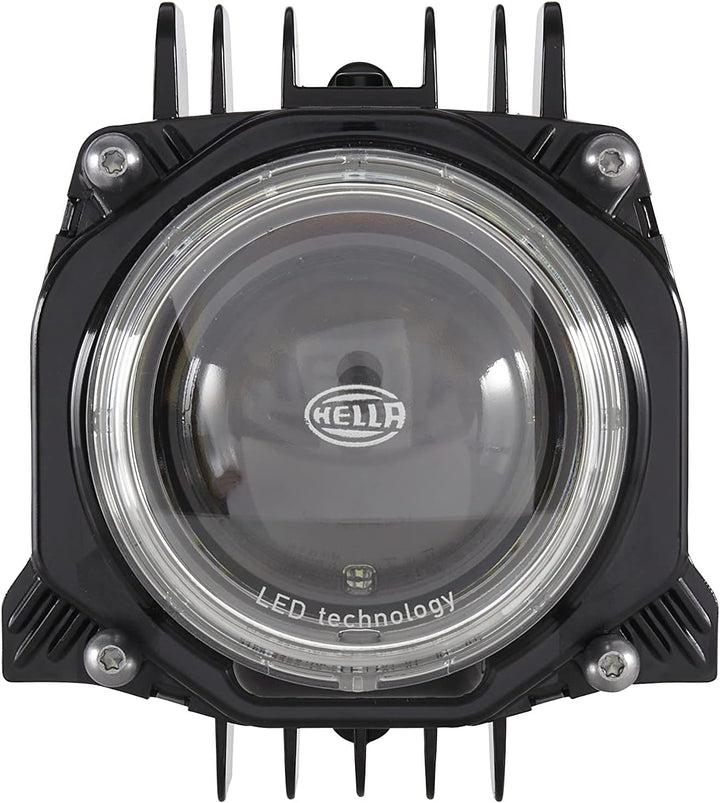 HELLA - LED/DE-Hauptscheinwerfer - 90mm Performance Bi-LED L70 - 24V - rund - Einbau - Stecker: AMP