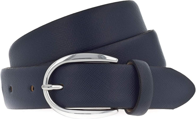 Vanzetti Classics 30mm Cambered Leather Belt W95 Nightblue