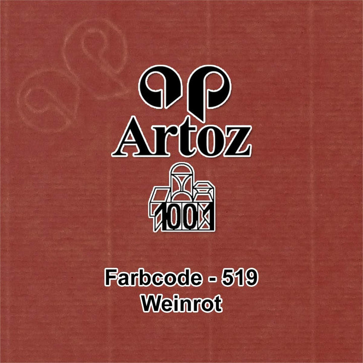 ARTOZ 100x Briefumschläge DIN C6 Weinrot (Rot) - 16,2 x 11,4 cm - haftklebend - gerippte Kuverts ohn