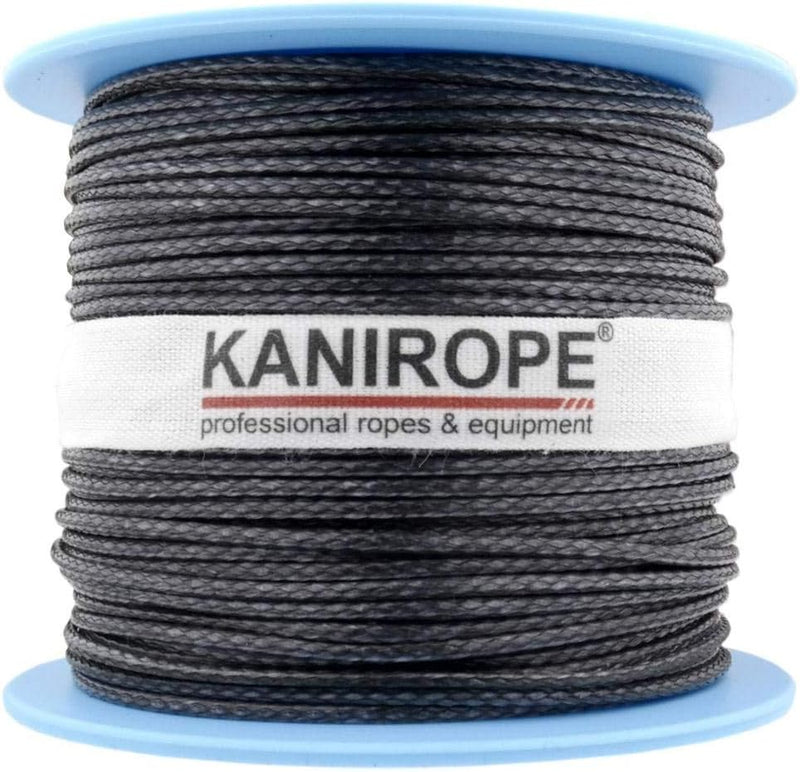 Kanirope® Dyneema Seil PRO 2mm 100m Schwarz 12-fach geflochten SK78 verstreckt beschichtet, 100m Sch