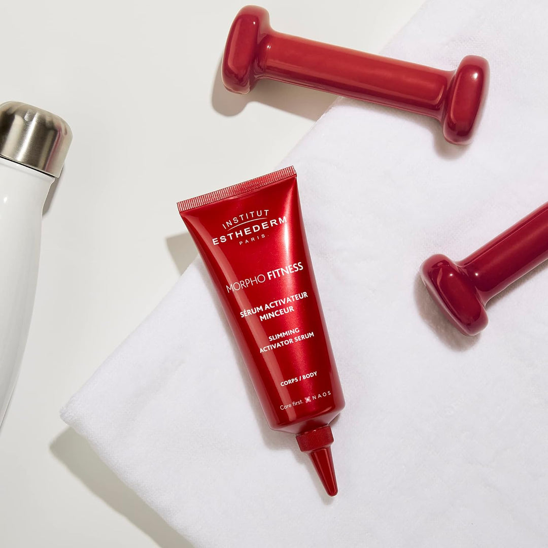 Institut Esthederm – Morpho Fitness – Aktivator zur Abbildung – lindert Rollen und Haut auf Orangenh