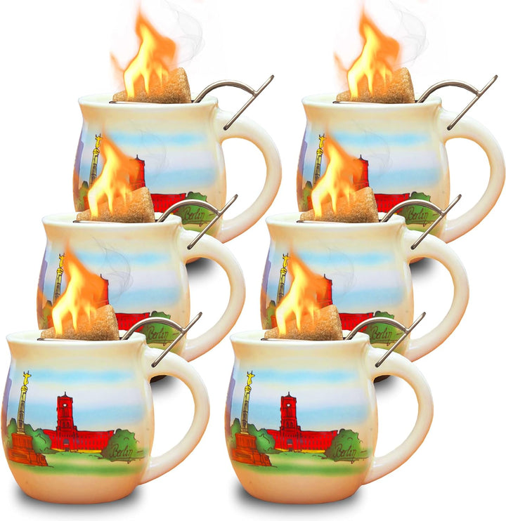 Feuerzangentasse 6er im Karton, Weiss/Berlin - für Feuerzangenbowle Weiss / Berlin, Weiss / Berlin