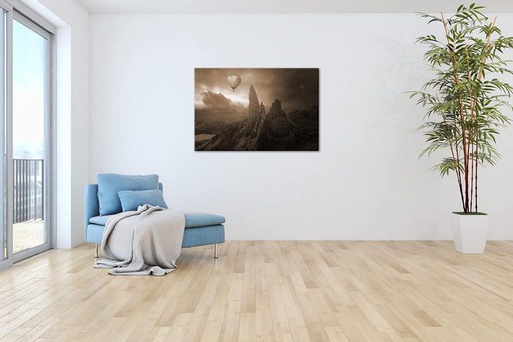 deyoli eine geheimnisvolle und düstere Welt Effekt: Sepia, Format: 80x60 als Leinwandbild, Motiv fer