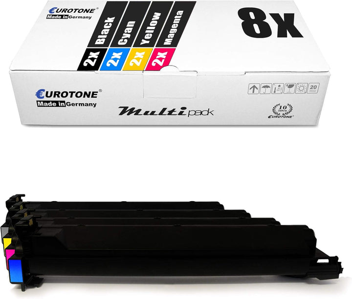 Eurotone 8X Müller Printware Toner für Konica Minolta Bizhub C 203 253 ersetzt TN213 Set aus 8, Set
