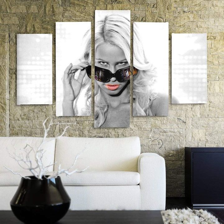 Feeby. Leinwandbild - 5 Teile - Bilder, Wand Bild, Wandbilder, Kunstdruck XXL, 5-Teilig, Typ A, 100x