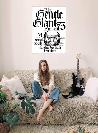 Gentle Giant - Free Hand, Frankfurt 1975 » Konzertplakat/Premium Poster | Live Konzert Veranstaltung