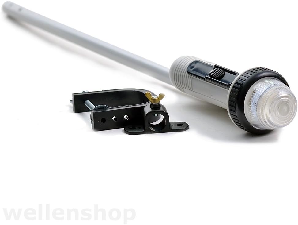 wellenshop LED Navigationslicht Positionslicht mit Mast & Batteriebetrieb
