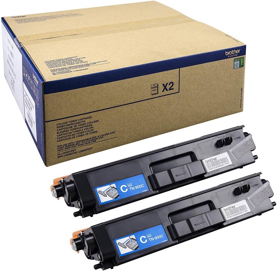 Brother TN-900CTWIN Toner für HL-L9200CDWT MFC-L9550CDWT, cyan