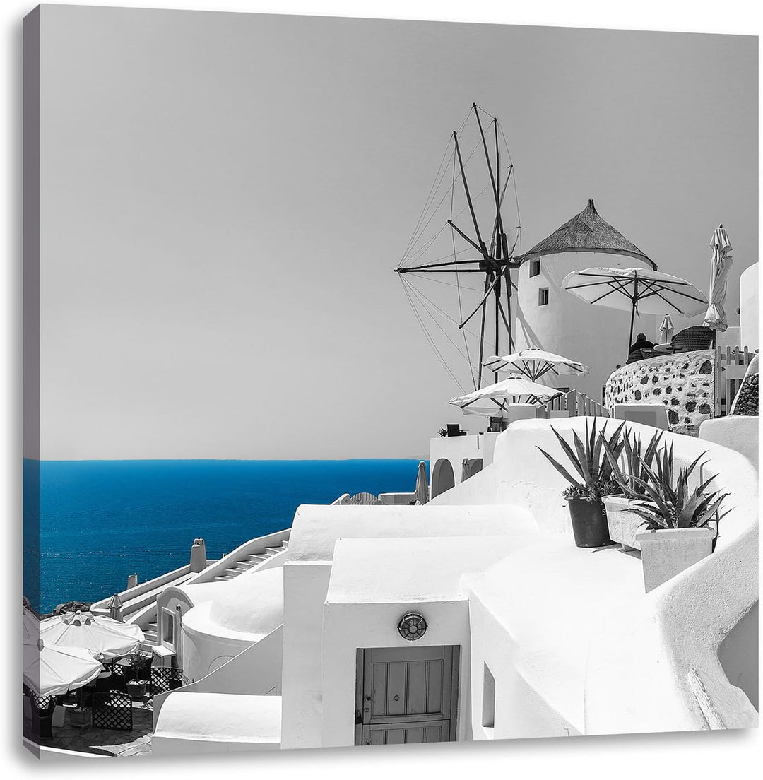 Pixxprint Club Kalimera Kriti in Kreta als Leinwandbild/Grösse: 70x70 cm/Wandbild/Kunstdruck/fertig