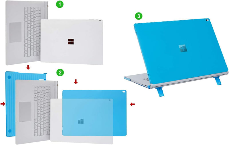 mCover Hartschalen für Microsoft Surface Book 2/3 (38,1 cm) 15 Zoll (Schwarz) 15" Microsoft surface