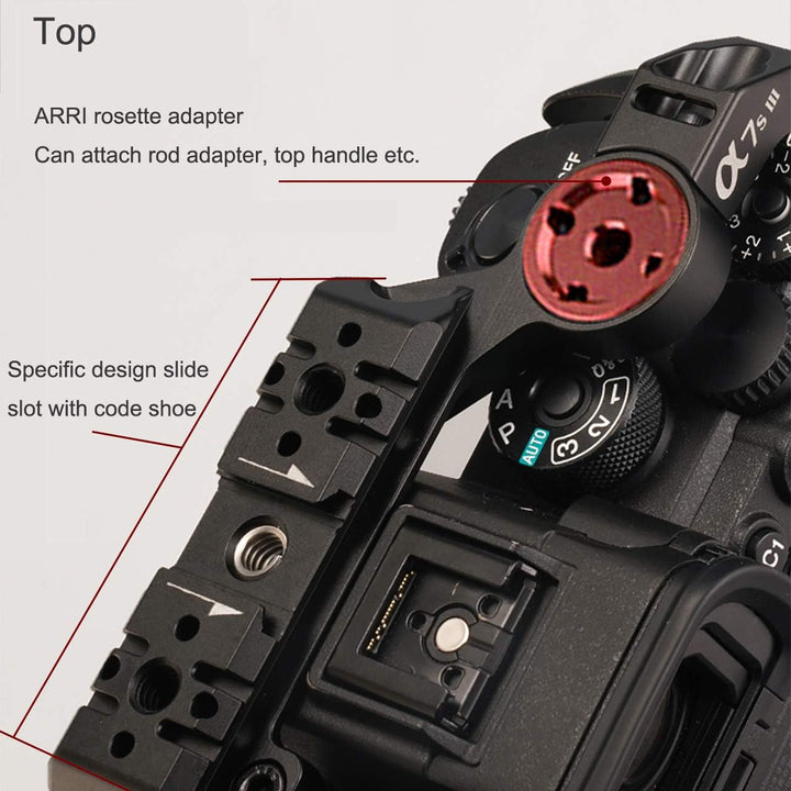 (Black) TILTA TA-T18-FCC-B Full Camera Cage für Sony Alpha 7S III / A7S III / A7S3 Tiltaing Kamera K