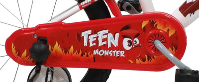 Denver Babys (Jungen) 16" Teen Monster 2416 Bike, Weiss/Rot/Schwarz