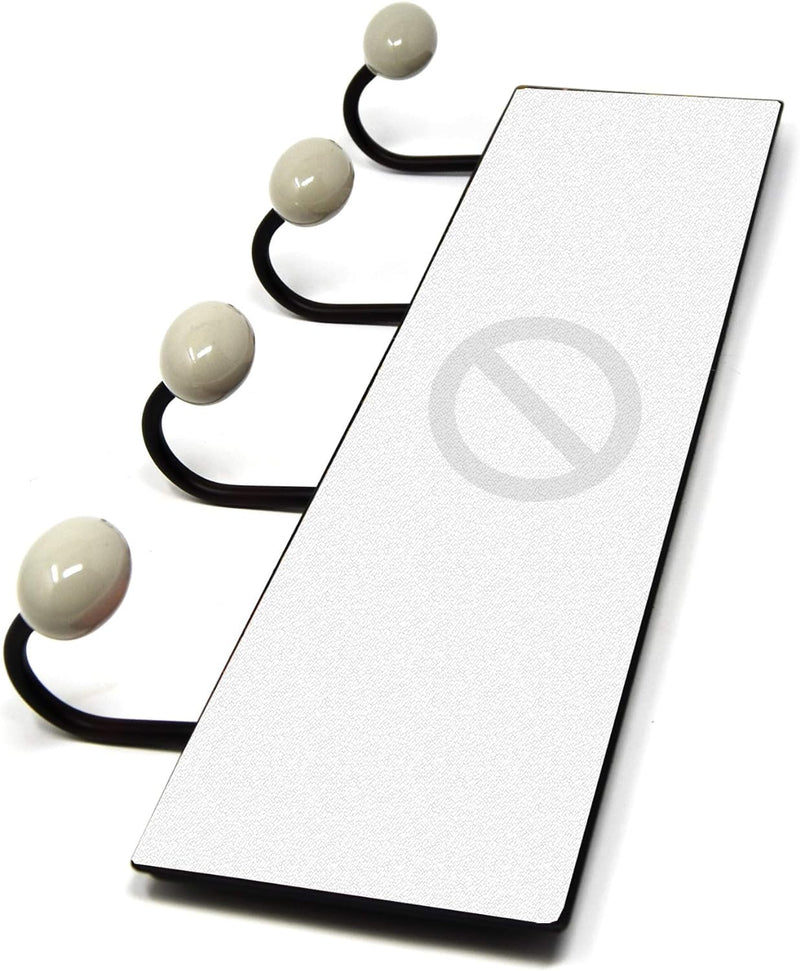 Lashuma USA Blechschild Kleider Hakenleiste, 4er Wandgarderobe 40x15,5 cm, Wohnzimmer Wandhaken Retr
