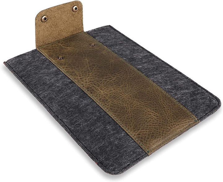 MegaGear Echtleder Tablet Hülle für iPad Pro 11 Zoll, Alle Generationen iPad Air & iPad (Grün, 12.9