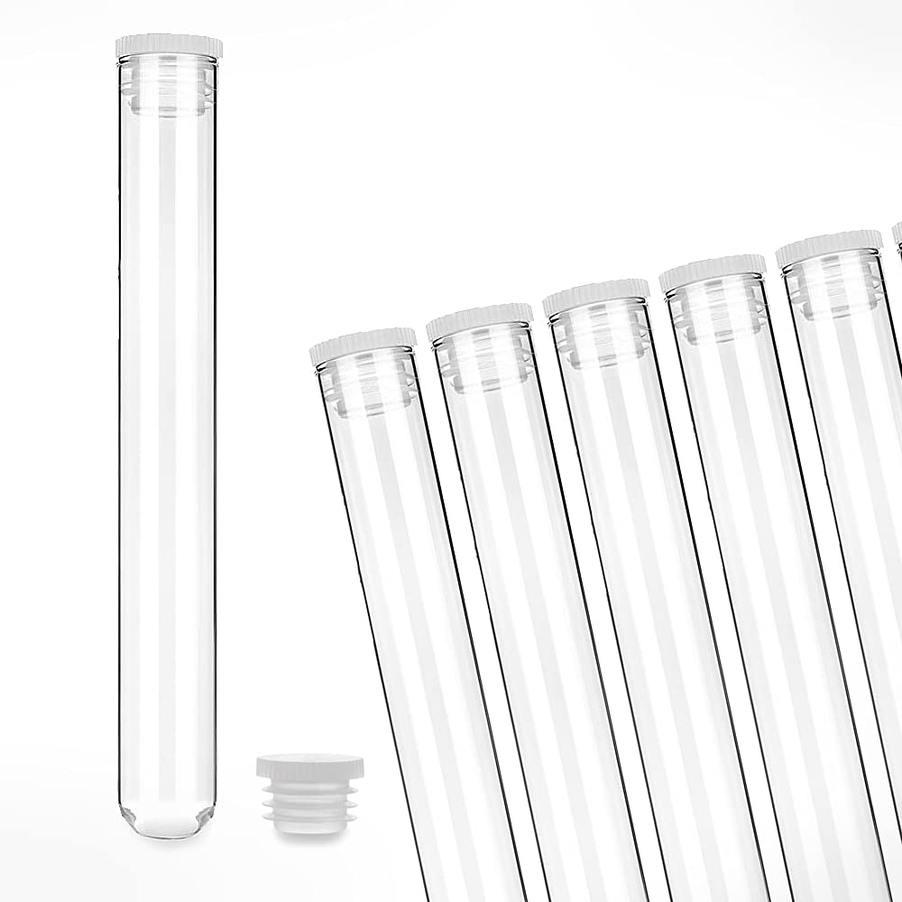 Tuuters 100 Stück Reagenzgläser aus Glas mit Verschluss (160 x Ø 16mm) Glasröhrchen mit Deckel für L