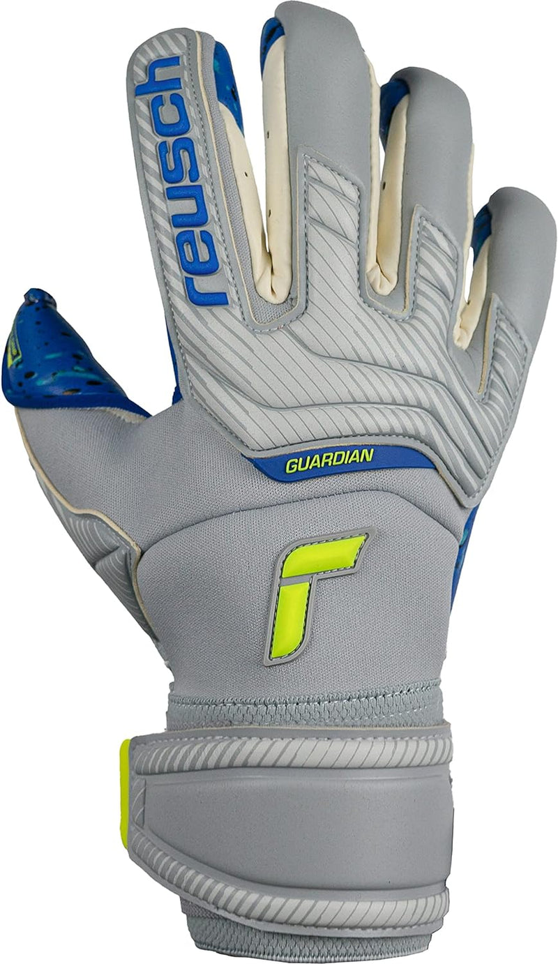Reusch Herren Attrakt Guardian Unisex Torwarthandschuhe mit Innennaht Schnitt und Grip Fusion Belag,