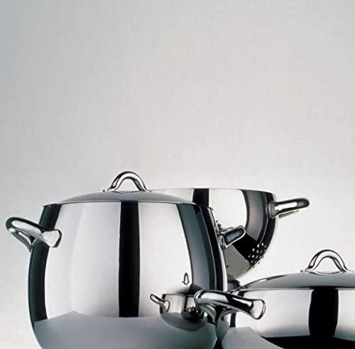 Alessi Kochtopf mit Deckel, Aluminium, Silber, 12 cm