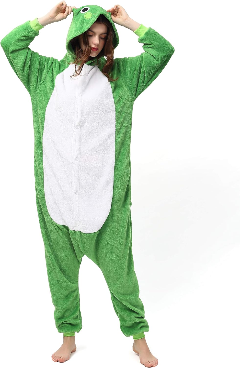 Katara 1744 (30+ Designs) Frosch-Kostüm Kröte, Unisex Onesie/ Pyjama-Qualität für Erwachsene & Teena