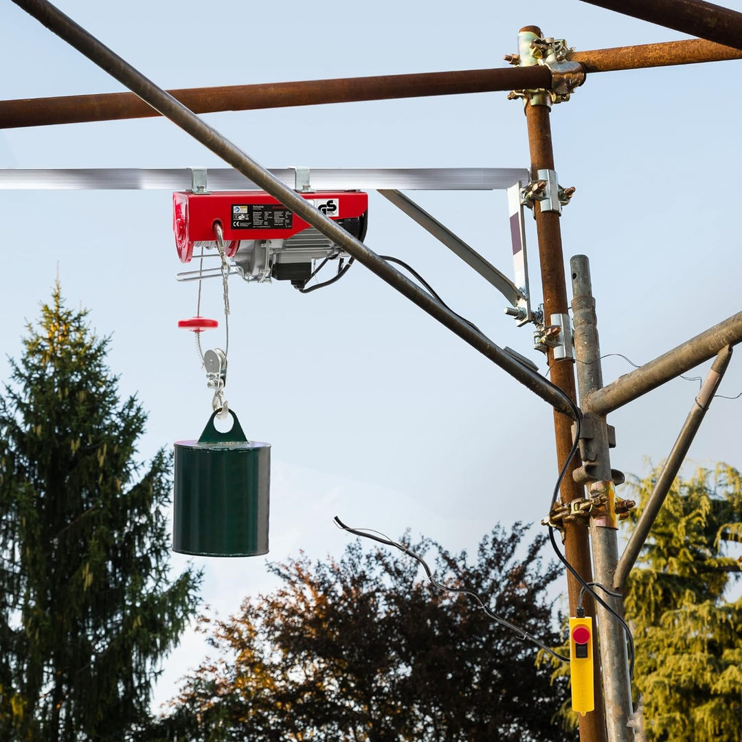 Arebos Elektrische Seilwinde | Seilzug | Heber-Kran | Seilhebezug | Seilaufzug 1000W | Motorwinde mi