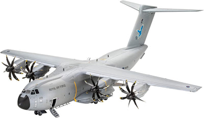 Revell 03822 03822-Airbus A400M Atlas RAF 1:72 originalgetreuer Modellbausatz für Experten, unlackie