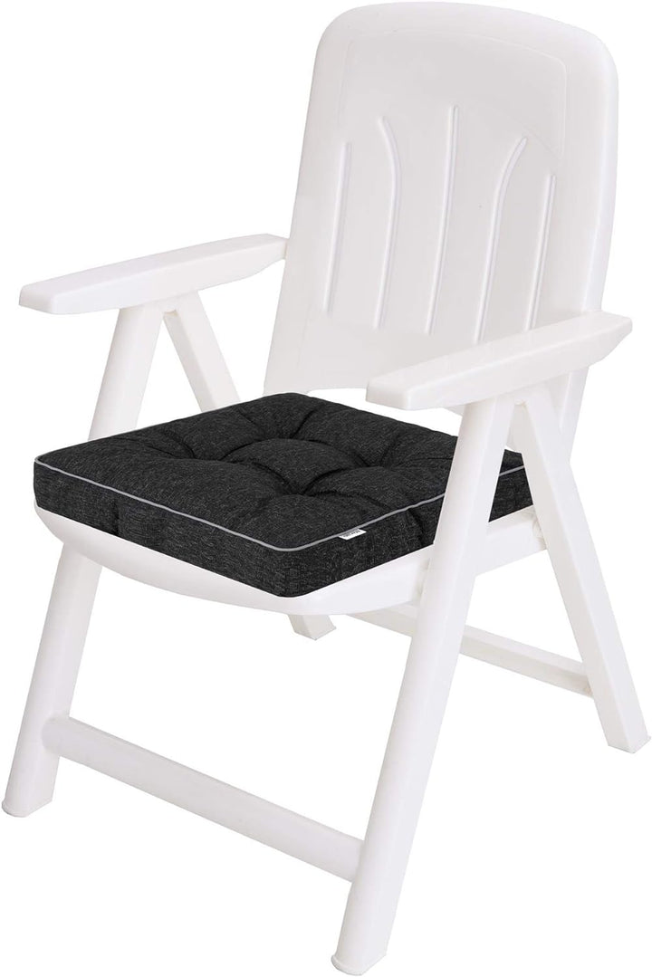 PillowPrim 4er Set Stuhlkissen 49x47 cm Sitzauflagen Polsterauflagen Outdoor/Indoor Aussen/Innen Gar