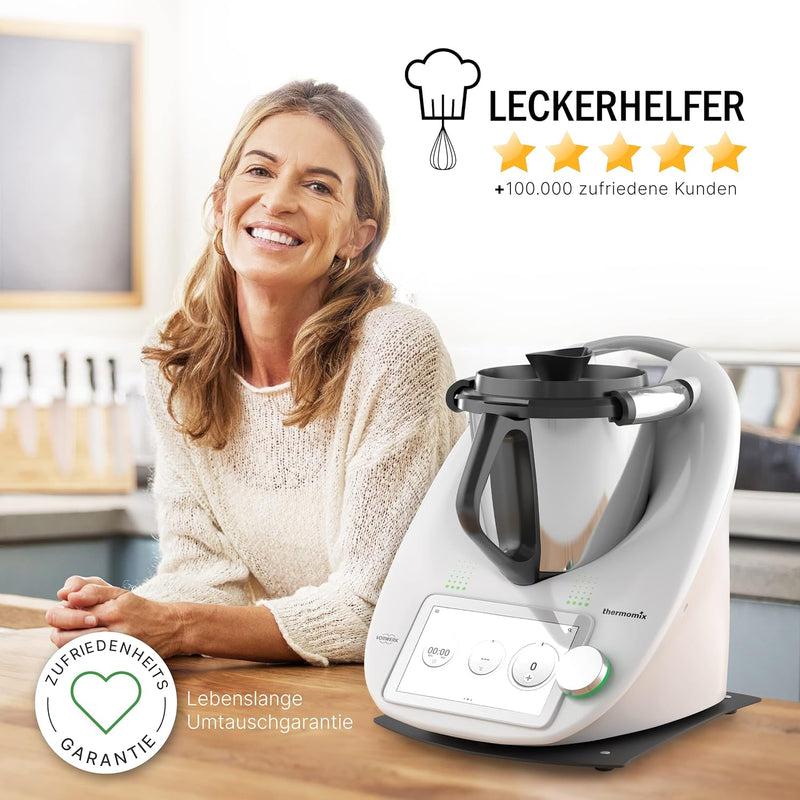 Gleitbrett kompatibel mit dem Thermomix TM6 / TM5 in schwarz - perfektes Zubehör passend für deinen