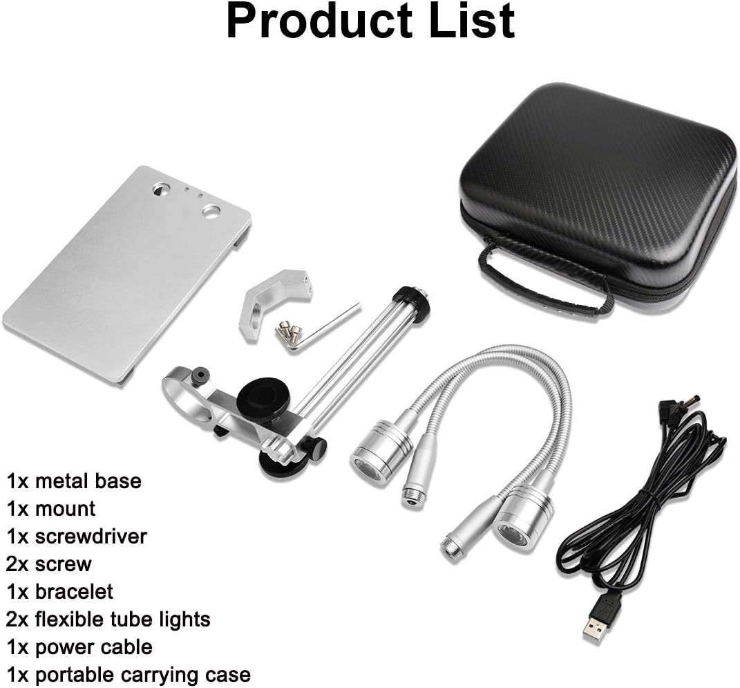 Jiusion Ständer mit 2 Lampen aus Aluminiumlegierung, universell verstellbar, professioneller Standha