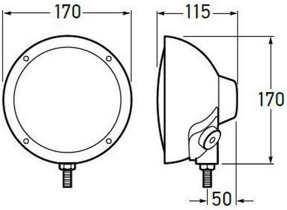 HELLA - Halogen-Fernscheinwerfer - Luminator Compact - ECE-R112/E1 1901 - 24/12V - 1F3 009 094-031 V