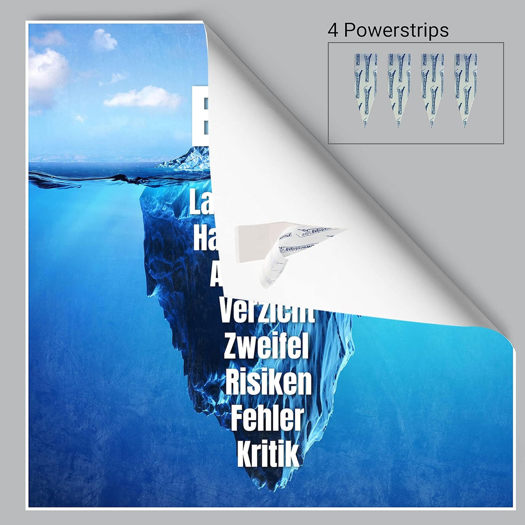 wandmotiv24 Poster als Wanddeko, Grösse 50x50cm, Erfolg Eisberg, Arktis, Arbeit, Moderne Wanddeko, W