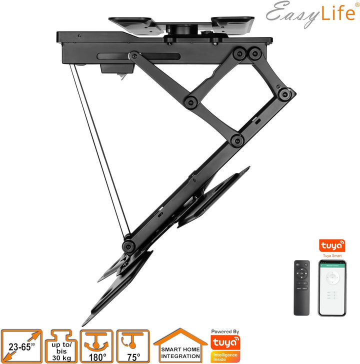 EasyLife TV Deckenhalterung elektrisch drehbar & schwenkbar + Smart Home Integration, 23-65 Zoll, VE