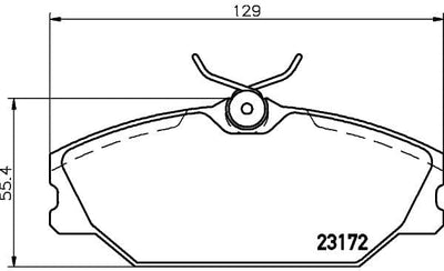 HELLA PAGID 8DB 355 019-391 Bremsbelagsatz - T9101 - Dicke/Stärke: 18.3mm - Bremssystem: Lucas - nic