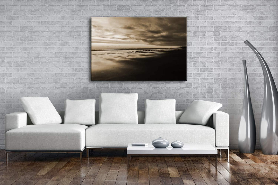 deyoli Sonnenaufgang Neuseeland Format: 100x70 Effekt: Sepia als Leinwand, Motiv fertig gerahmt auf