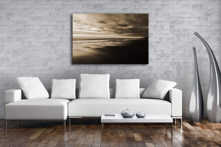 deyoli Sonnenaufgang Neuseeland Format: 100x70 Effekt: Sepia als Leinwand, Motiv fertig gerahmt auf