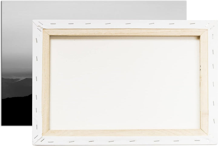 verspürende Freiheit über den Bergen Effekt: Schwarz&Weiss,Format: 80x60 als Leinwandbild, Motiv fer