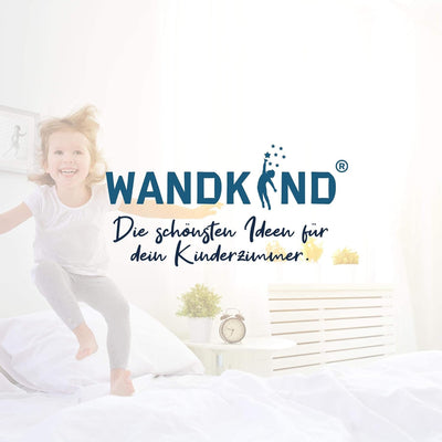 Löwe auf der Wolke V331 mit Wunschname | handgezeichnet | AUFKLEBER Kindergarten | Wandsticker Kinde