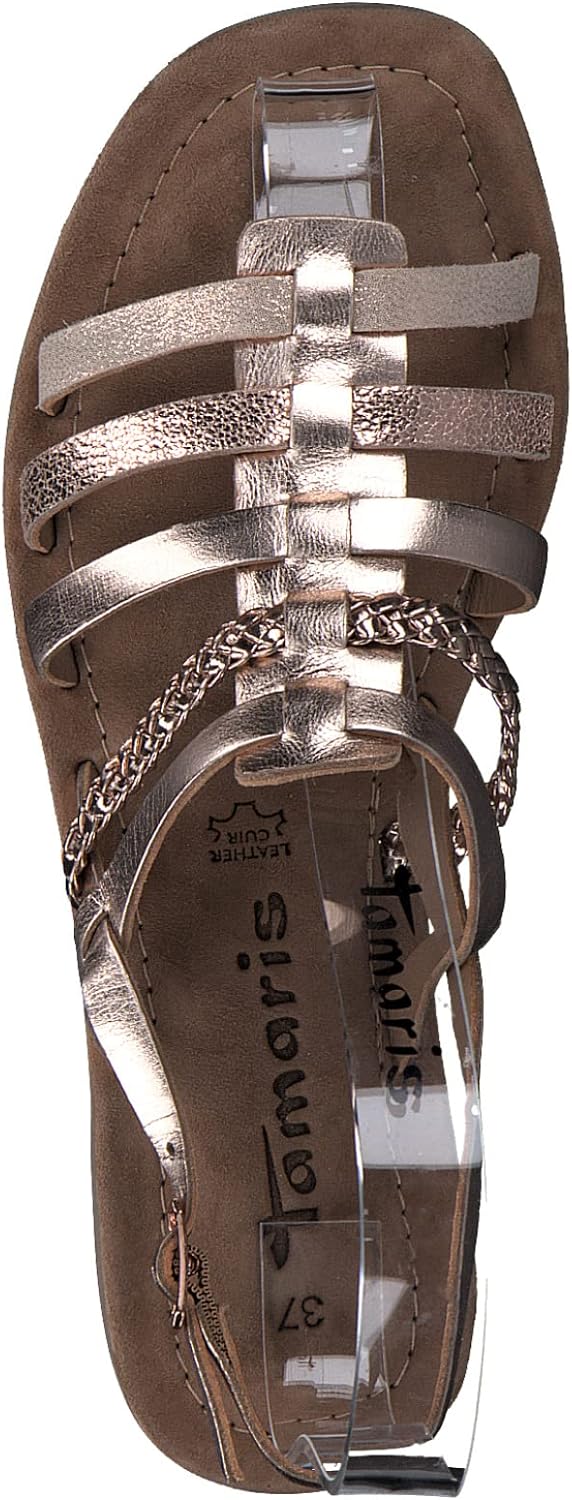 Tamaris Damen 1-1-28159-20 Sandale 37 EU Metallic, 37 EU Metallic