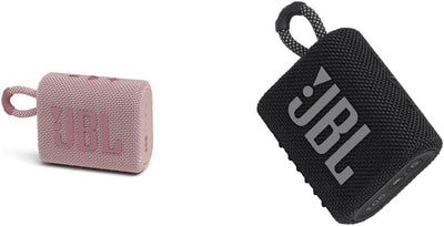 JBL GO 3 kleine Bluetooth Box in Pink – Wasserfester, tragbarer Lautsprecher für unterwegs & GO 3 kl
