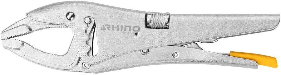 Rhino Schraubstockzange mit langem Mundstück, 100 mm, zum Halten aller Arten von Gegenständen (Schec