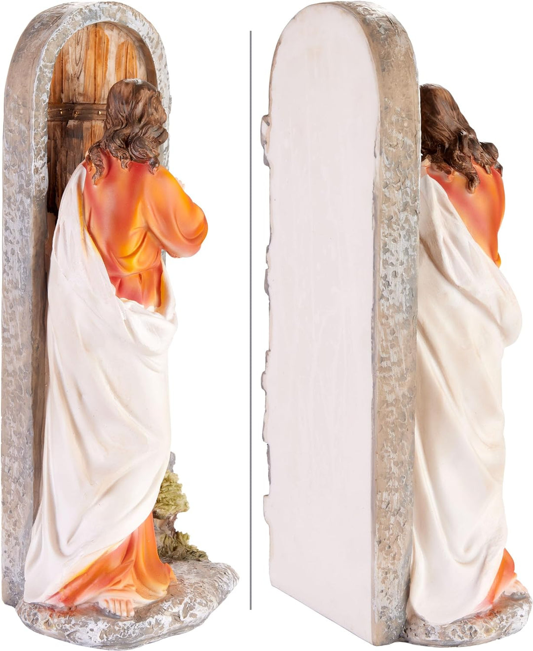BRUBAKER Jesus Christus klopft an der Tür - 30 cm Weihnachtsdekoration mit handbemalter Figur aus Po
