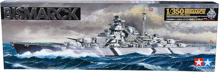 Tamiya 300078013 - 1:350 WWII Deutsches Kampfschiff Bismarck