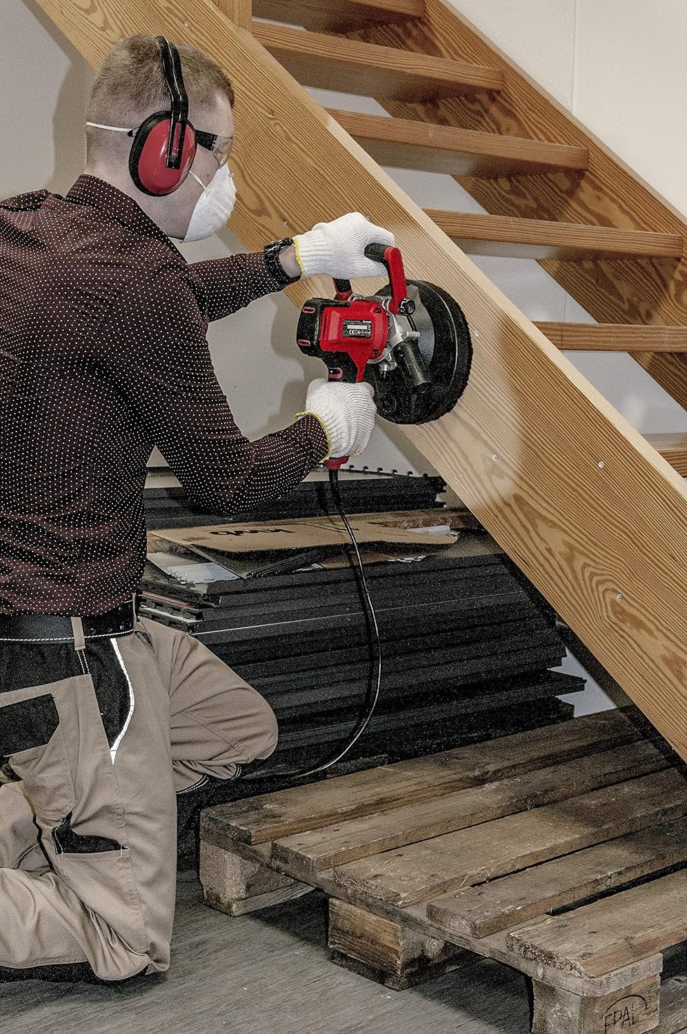 kwb by Einhell Stahl Schleifbürste Wandbearbeitungssystem-Zubehör (Ø 180 mm, geeinet um Beton zu bea