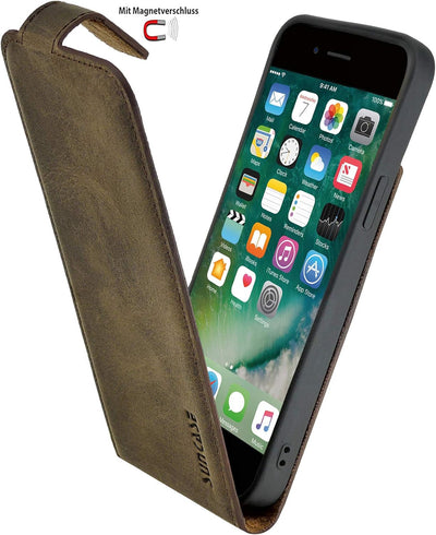 Suncase Original Flip-Style (Ultra-Slim) kompatibel mit iPhone 12 Pro Max (6.7") Hülle Ledertasche T