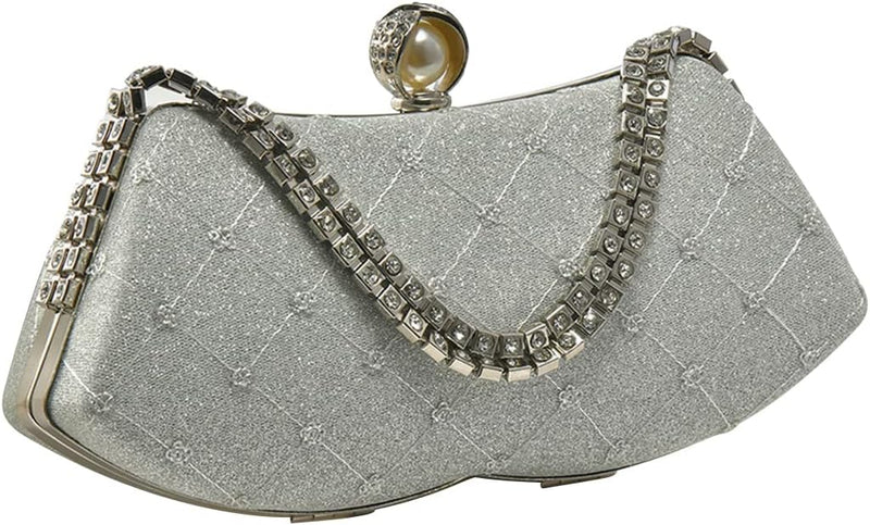 CORIOS Strass Abendtasche für Damen Shiny Diamant Clutch Tasche Elegante Kette Schultertasche Brautt