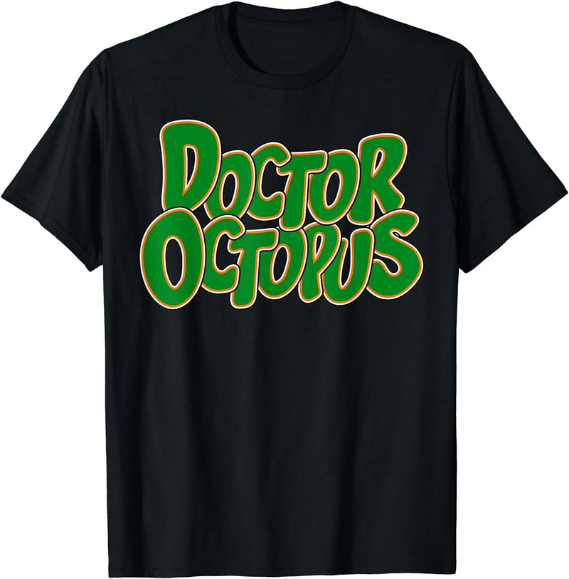 Womens Marvel Doctor Octopus Ultimate Retro Logo Graphic T-Shirt Small Asphalt