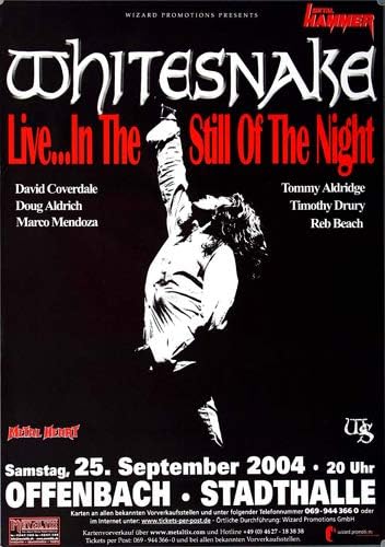 Whitesnake - Live at Night, Frankfurt 2004 » Konzertplakat/Premium Poster | Live Konzert Veranstaltu